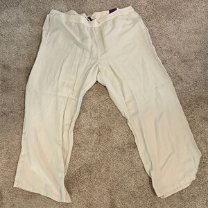 Lane Bryant Cream Lightweight Jogger Pants